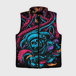 Женский жилет Космический осьминог, цвет: 3D-светло-серый