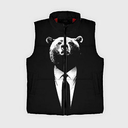 Женский жилет Медведь бизнесмен, цвет: 3D-красный