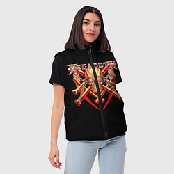 Женский жилет Megadeth: Gold Skull, цвет: 3D-черный — фото 2