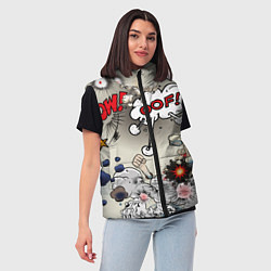 Женский жилет Взрывы, цвет: 3D-красный — фото 2