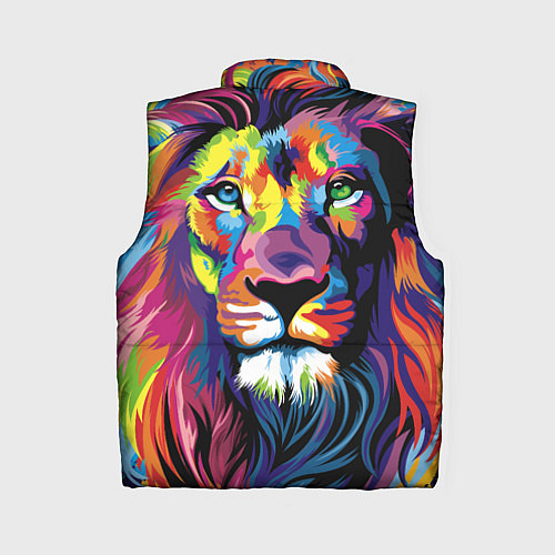 Женский жилет Красочный лев / 3D-Черный – фото 2