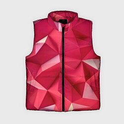 Женский жилет Розовые грани, цвет: 3D-красный