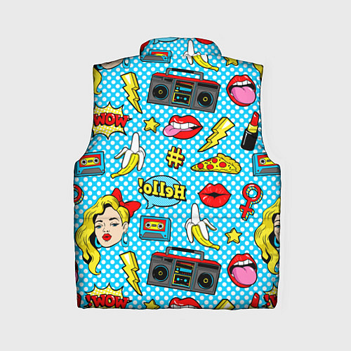 Женский жилет Девочка из комикса / 3D-Красный – фото 2