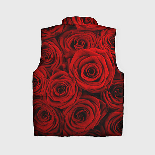 Женский жилет Красные розы / 3D-Светло-серый – фото 2