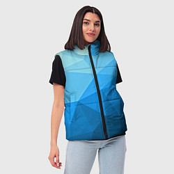 Женский жилет Geometric blue, цвет: 3D-красный — фото 2