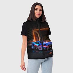 Женский жилет Rocket League, цвет: 3D-черный — фото 2