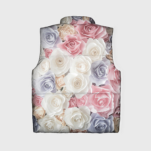 Женский жилет Букет из роз / 3D-Черный – фото 2