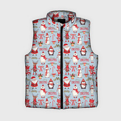 Женский жилет Рождественская Милота, цвет: 3D-красный