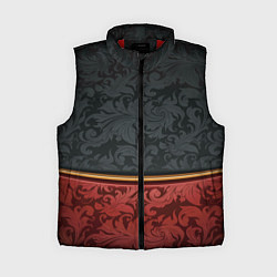 Женский жилет Узоры Black and Red, цвет: 3D-красный