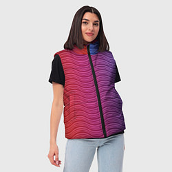Женский жилет Цветные волны, цвет: 3D-светло-серый — фото 2