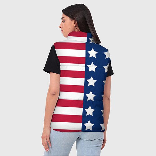 Женский жилет USA Flag / 3D-Красный – фото 4