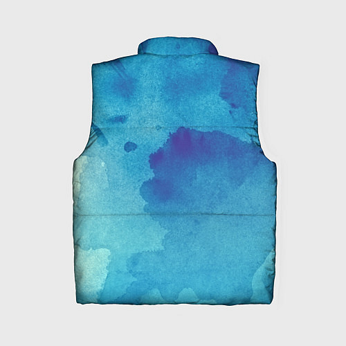 Женский жилет Синяя акварель / 3D-Красный – фото 2