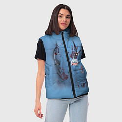 Женский жилет Костюм врача кровь, цвет: 3D-черный — фото 2