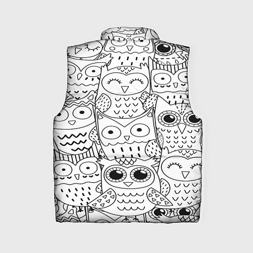 Женский жилет Совушки: узор / 3D-Черный – фото 2
