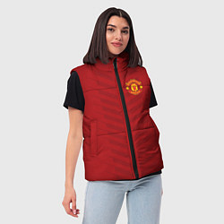 Женский жилет Manchester United: Red Lines, цвет: 3D-красный — фото 2