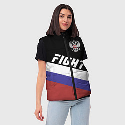 Женский жилет Fight Russia, цвет: 3D-черный — фото 2