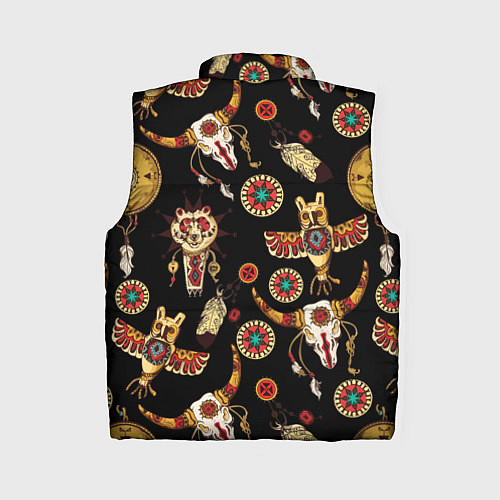 Женский жилет Индейские культовые символы / 3D-Черный – фото 2