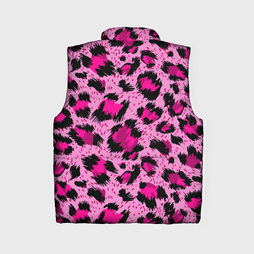 Женский жилет Розовый леопард / 3D-Черный – фото 2