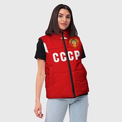 Женский жилет Сборная СССР 1988, цвет: 3D-черный — фото 2