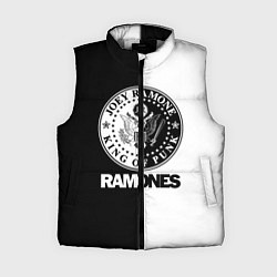 Женский жилет Ramones B&W, цвет: 3D-светло-серый