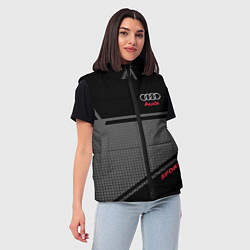 Женский жилет Audi: Crey & Black, цвет: 3D-черный — фото 2