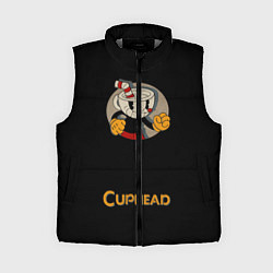 Женский жилет Cuphead: Black Mugman, цвет: 3D-светло-серый
