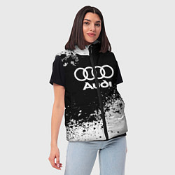 Женский жилет Audi: Black Spray, цвет: 3D-черный — фото 2