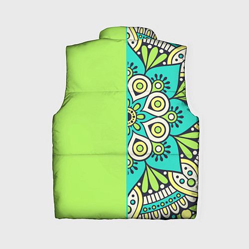 Женский жилет Салатовый цветок мандалы / 3D-Красный – фото 2