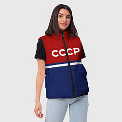 Женский жилет СССР: Спортсмен, цвет: 3D-красный — фото 2