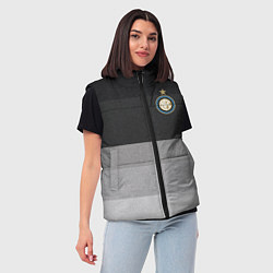 Женский жилет ФК Интер: Серый стиль, цвет: 3D-красный — фото 2