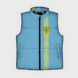 Женский жилет I Love Kazakhstan, цвет: 3D-черный