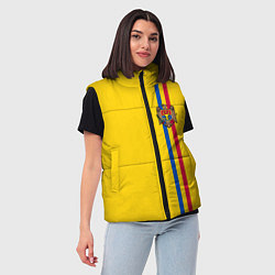 Женский жилет Молдавия: лента с гербом, цвет: 3D-черный — фото 2