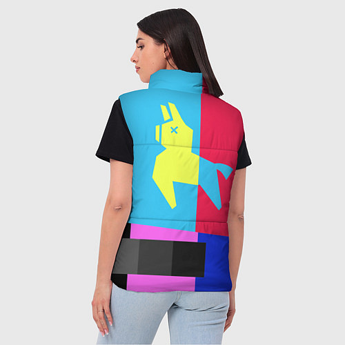 Женский жилет Цветная Лама / 3D-Красный – фото 4