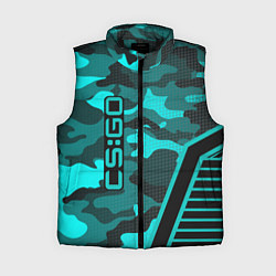 Женский жилет CS:GO Blue Camo, цвет: 3D-черный