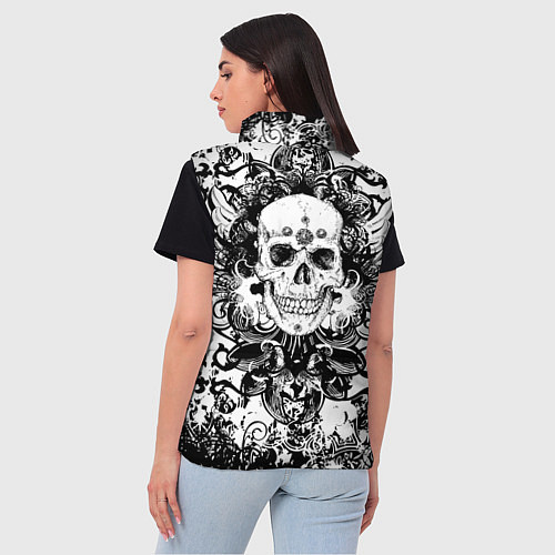 Женский жилет Grunge Skull / 3D-Красный – фото 4