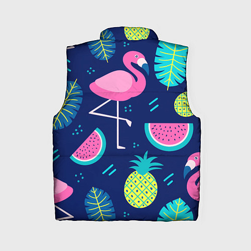 Женский жилет Фруктовый фламинго / 3D-Светло-серый – фото 2