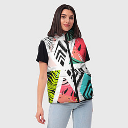 Женский жилет Тропическое ассорти, цвет: 3D-красный — фото 2