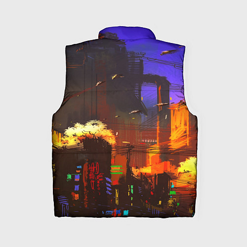 Женский жилет Cyberpunk 2077: Night City / 3D-Черный – фото 2