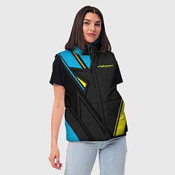 Женский жилет Cyberpunk 2077: Sport, цвет: 3D-светло-серый — фото 2