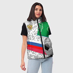 Женский жилет Русский футбол, цвет: 3D-красный — фото 2