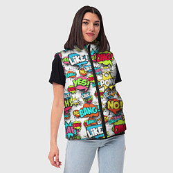 Женский жилет Pop art Fashion, цвет: 3D-светло-серый — фото 2