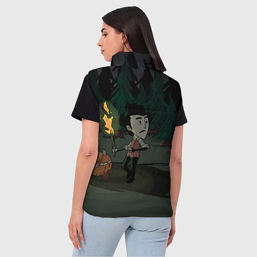 Женский жилет Don't Starve: Night Forrest / 3D-Красный – фото 4