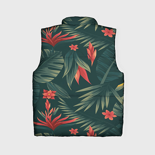 Женский жилет Зеленые тропики / 3D-Светло-серый – фото 2