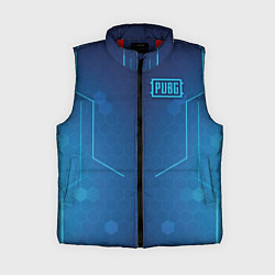Женский жилет PUBG: Blue Hexagons, цвет: 3D-красный