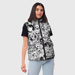 Женский жилет Manga Ahegao, цвет: 3D-светло-серый — фото 2