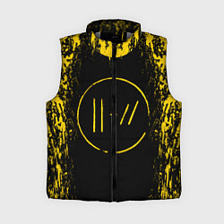 Женский жилет 21 Pilots: Yellow & Black, цвет: 3D-светло-серый
