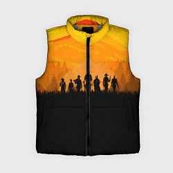 Женский жилет Red Dead Redemption: Orange Sun, цвет: 3D-светло-серый