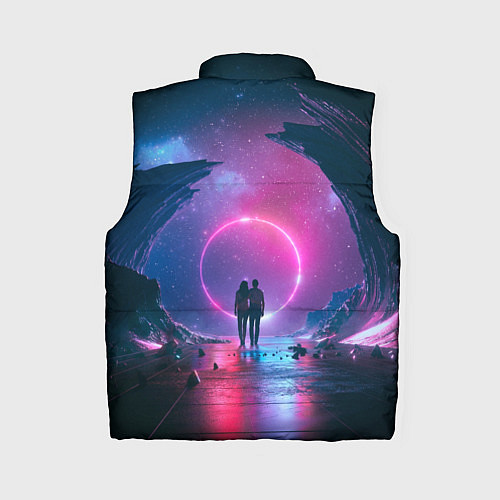Женский жилет Любовь в космосе / 3D-Черный – фото 2