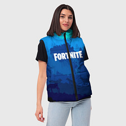 Женский жилет Fortnite: Blue Forest, цвет: 3D-черный — фото 2