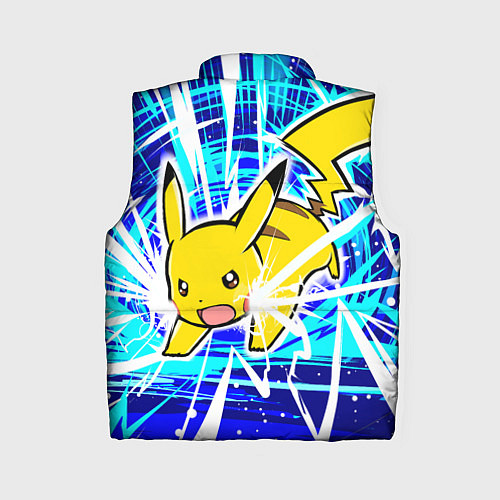 Женский жилет Пикачу бежит с молниями / 3D-Черный – фото 2